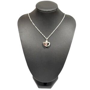 Pink Crystal Heart Necklace